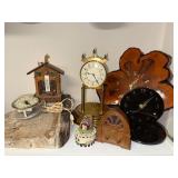 Collection of 6 Vintage and Unique Decorative Clocks