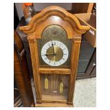 Pair of Vintage Wall Clocks, Wood Cases - Mechanical Pendulum Style