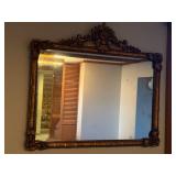 Antique Gold Ornate Wall Mirror with Decorative Frame