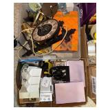 Lot of Vintage Clock Parts, Gauges, and Mixed Hardware