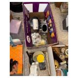 Lot of Vintage Clock Parts, Gauges, and Mixed Hardware