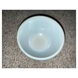 Vintage Blue Mixing Bowl with White Interior