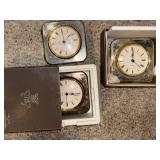 Set of 3 DS Quartz Table Clocks with Boxes
