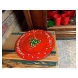 Large Collection of Red Christmas Dinnerware and Drinkware with Holiday Designs