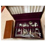 Assorted Vintage Flatware Collection in Wooden Case