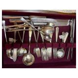 Assorted Vintage Flatware Collection in Wooden Case
