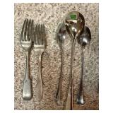 Assorted Vintage Flatware Collection in Wooden Case