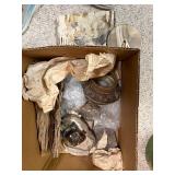 Mixed Lot of Vintage Decor Items, Pottery, and Wooden Trinkets