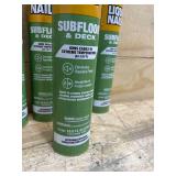 Lot of 6 - Liquid Nails 10 Oz Subfloor And Deck Construction Latex Adhesive