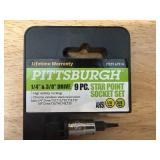 Pittsburgh 1/4" & 3/8" Drive 9 Pc. Star Point Socket Set (08222510)