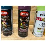 Lot of 6 - KRYLON & RUST-OLEUM Spray Paint