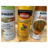 Lot of 6 - KRYLON & RUST-OLEUM Spray Paint