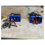 Lot of 2 - CEN TECH 12v Analog and Manual Charger with Engine Start (Not Working) (082525110)