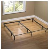 ZINUS Compack Metal Adjustable 7 Inch Support Bed Frame for Box Spring and Mattress Set, Full/Queen/King, Black