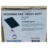RELIABLE Lot of 3 Boxes of- 6" x 9" Scouring Pads (15 pads per box)