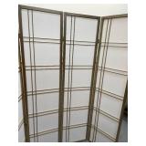Roundhill Furniture Seto 4-Panel 4 Golden Room Divider Screen, Gold