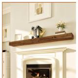 AVANA Fireplace Mantle - Natural Fireplace Mantles Wood - Mounted Mantles for Over Fireplace - Handcrafted Fireplace Wood Mantel - Wood Mantels for Fireplace (Rustic Natural, 72 X 8 X 3)