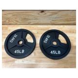 45 lb weight plates two pair (4x 45lb)