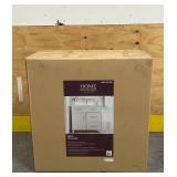 HOME DECORATORS COLLECTION Bliston 36 in Single sink Dove Gray finish with White Engineered stone top NEW