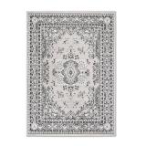 HOME DYNAMIX Premium Sakarya Traditional Medallion Border Area Rug, Gray,  Rectangle new
