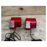 Lot of 2 - Milwaukee Charger M12 M18