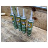 Lot of 4 - Liquid Nails 10 Oz Subfloor And Deck Construction Latex Adhesive