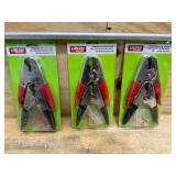 Lot of 3 URIAH - 500AMP Booster Cable Clamps