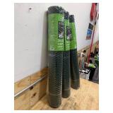 Lot of 3 - EVERBILT 3 ft x 25 ft Poultry Netting Green Plastic
