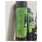 Lot of 3 - EVERBILT 3 ft x 25 ft Poultry Netting Green Plastic