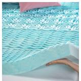 ZINUS 3 Inch Green Tea Cooling Gel Memory Foam Zoned Support Mattress Topper, Twin