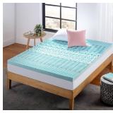 ZINUS 3 Inch Green Tea Cooling Gel Memory Foam Zoned Support Mattress Topper, Twin