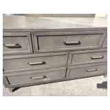 Riverside Furniture Vogue 7 Drawer Dresser and Nightstand in Gray Wash