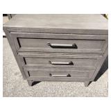 Riverside Furniture Vogue 7 Drawer Dresser and Nightstand in Gray Wash