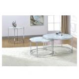 Round nesting COCKTAIL TABLES and Round END TABLE
