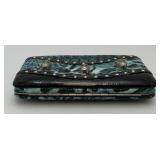 Two Collectible Skull Adorned Womans Clutch Bags One Has Strap Two Collectible Skull Adorned Womans Clutch Bags One Has Strap