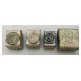Group Of Vintage Money Stamps And Stamp Pads
