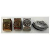 Group Of Vintage Money Stamps And Stamp Pads