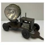 Vintage LUMAR MARX Pressed Steel U.S. Army Spotlight (Needs Cleaning In Battery Box And Bulb)