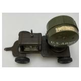 Vintage LUMAR MARX Pressed Steel U.S. Army Spotlight (Needs Cleaning In Battery Box And Bulb)