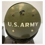 Vintage LUMAR MARX Pressed Steel U.S. Army Spotlight (Needs Cleaning In Battery Box And Bulb)