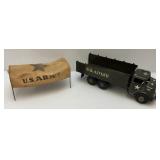 Vintage Lumar MARX Pressed Steel U.S. Army Transport Truck (Very Cool)