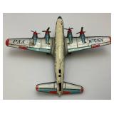 Vintage Tin Litho Friction PAN American World Airways Plane (Missing Tail Piece And 1950 Vintage Tin Litho Friction PAN American World Airways Plane (Missing Tail Piece And 1950