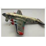 Vintage Tin Litho Friction PAN American World Airways Plane (Missing Tail Piece And 1950 Vintage Tin Litho Friction PAN American World Airways Plane (Missing Tail Piece And 1950
