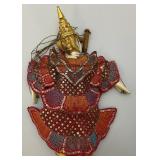 Vintage Indonesian Puppet Marionette Hanging Ceramic Puppet (Needs Strings Retied) Vintage Indonesian Puppet Marionette Hanging Ceramic Puppet (Needs Strings Retied)