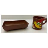1965 WOODY WOODPECKER Bakelite Bowl And Cup 1965 WOODY WOODPECKER Bakelite Bowl And Cup