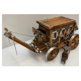 Vintage Wooden Western Covered Wagon TV Lamp Works 22 1/2" L x 9 1/2" H x 10 1/2" W Vintage Wooden Western Covered Wagon TV Lamp Works 22 1/2" L x 9 1/2" H x 10 1/2" W