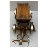 Vintage Wooden Western Covered Wagon TV Lamp Works 22 1/2" L x 9 1/2" H x 10 1/2" W Vintage Wooden Western Covered Wagon TV Lamp Works 22 1/2" L x 9 1/2" H x 10 1/2" W