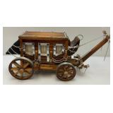 Vintage Wooden Western Covered Wagon TV Lamp Works 22 1/2" L x 9 1/2" H x 10 1/2" W Vintage Wooden Western Covered Wagon TV Lamp Works 22 1/2" L x 9 1/2" H x 10 1/2" W