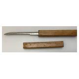 Vintage Japanese Floating Fishing Knives And Sharpening Stone Vintage Japanese Floating Fishing Knives And Sharpening Stone