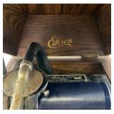 Antique Edison Amberola 30 Cylinder Record Player Phonograph With Blue Spindle (Cranks And Spins) Needs Clean Up Antique Edison Amberola 30 Cylinder Record Player Phonograph With Blue Spindle (Cranks And Spins) Needs Clean Up